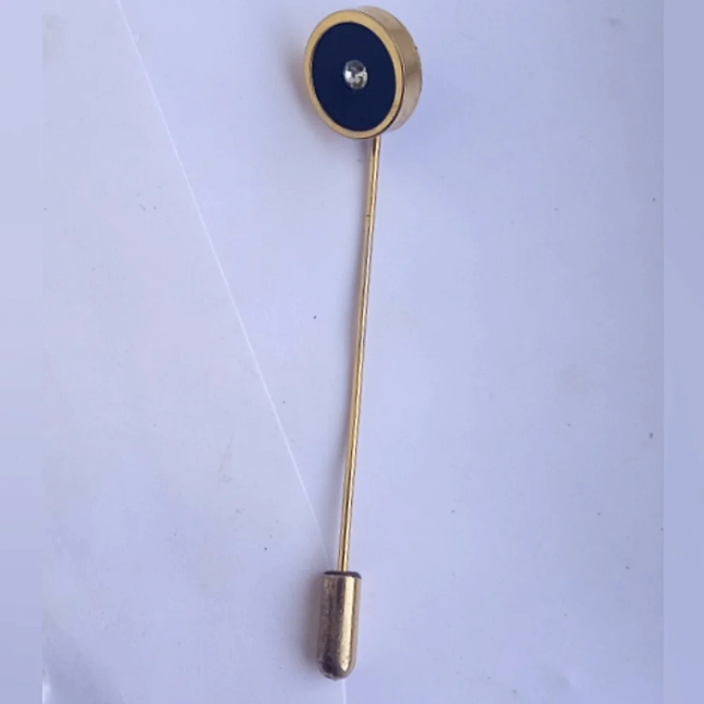 Blue Lapis Lazuli and Diamond Lapel Stickpin- Vintage- 1930s -Art Deco